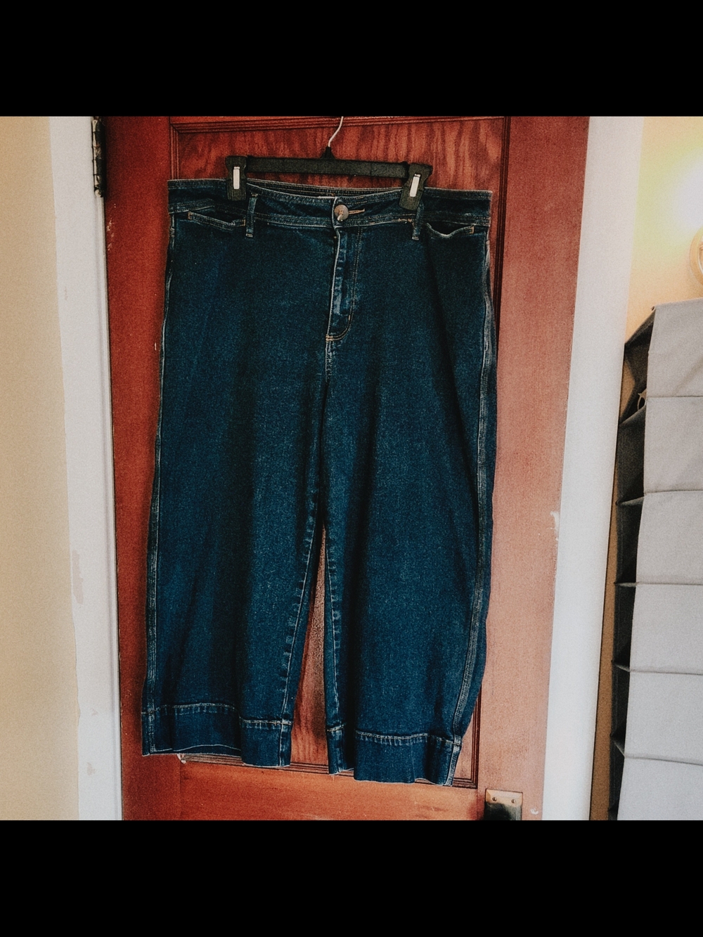 LOFT Dark Blue Wide Leg Jeans